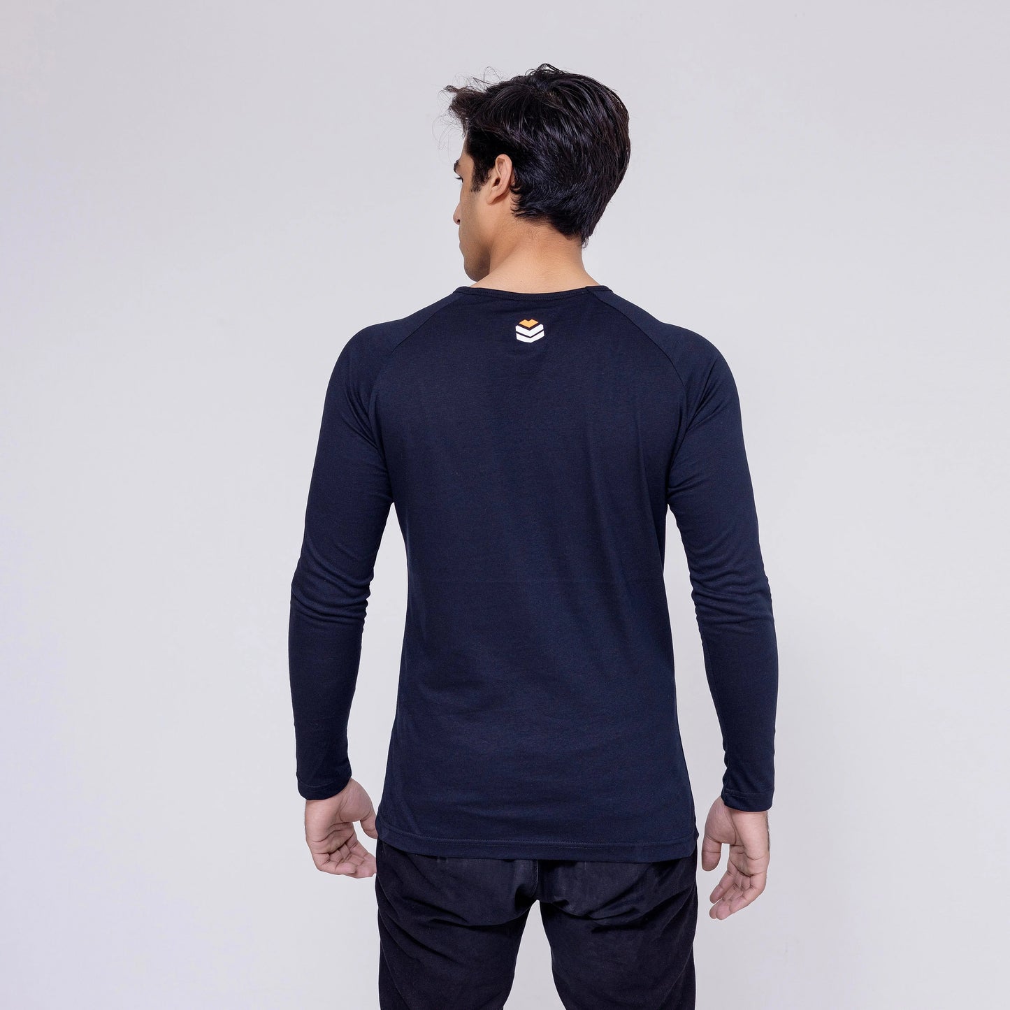 Long Sleeve Plain Black T-Shirt - Recast