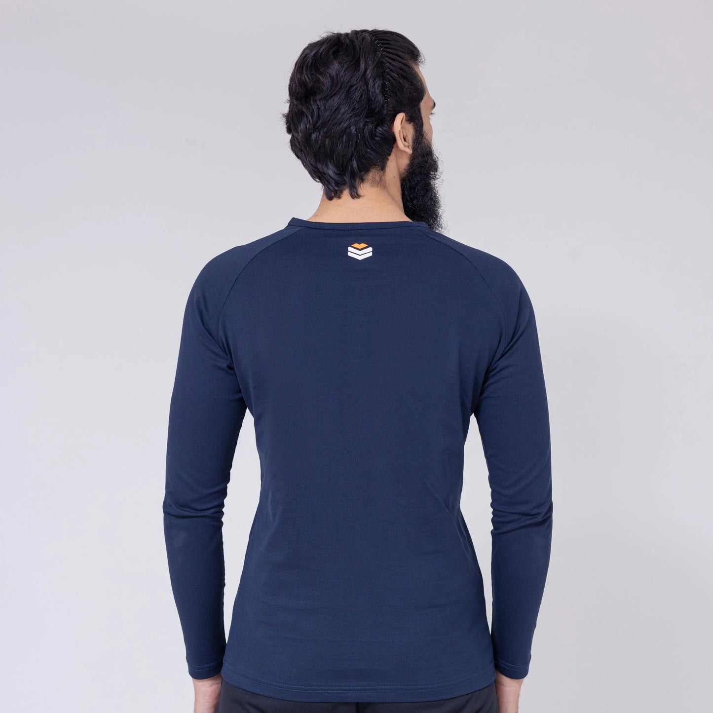 Long Sleeve Plain Navy T-Shirt - Recast