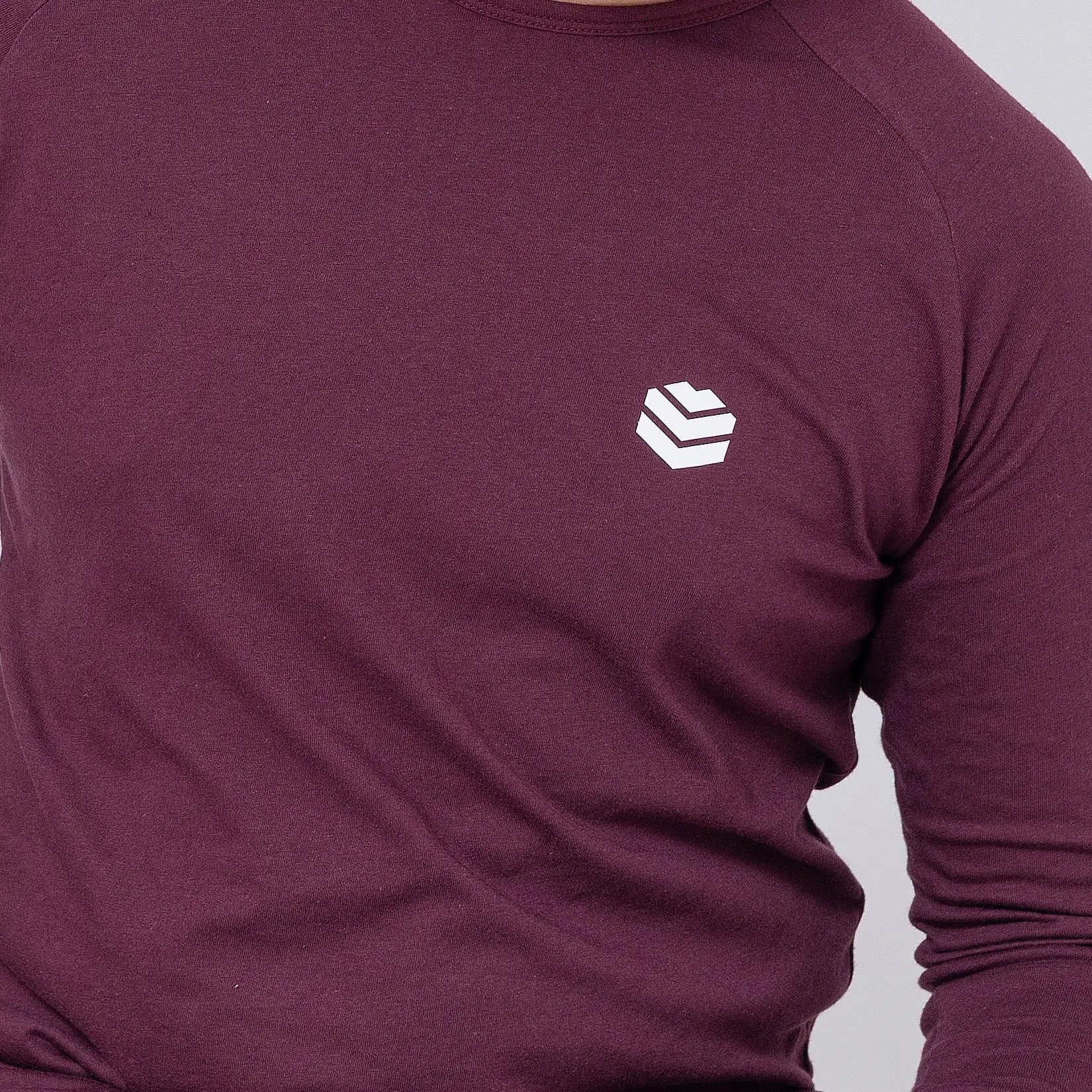 Plain Long Sleeve Shirt Maroon Recast